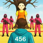 Игра в кальмара 3D логотип